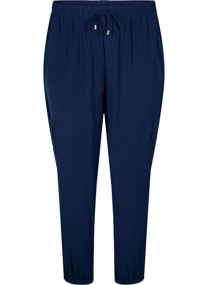 Trousers with cargo pockets, Navy Blazer, Packshot image number 0