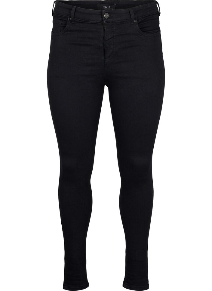 Super slim jeans with high waist, Black, Packshot image number 0