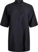 Tunic in viscose with pockets and collar, Black, Packshot image number 0