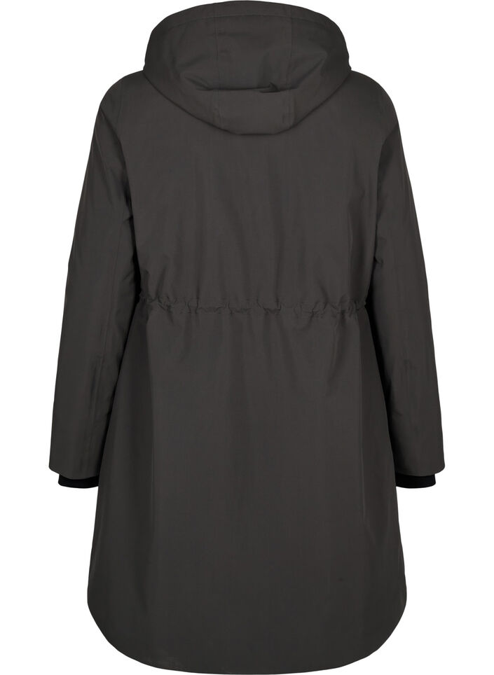 Functional parka winter coat with a hood, Raven, Packshot image number 1