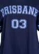 Sporty oversized college T-shirt, Blue, Packshot image number 2