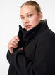 Short coat with A-line shape, Black, Model image number 4