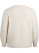 Knitted blouse with sewn-on cord details, Beige, Packshot image number 1