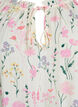 Floral viscose blouse with half-length sleeves, Vanilla, Packshot image number 2