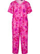 Floral jumpsuit with batwing sleeves, Pink Rose AOP, Packshot image number 0