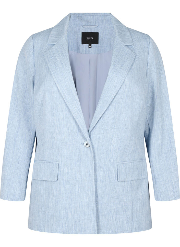 Melange blazer with button closure, Infinity , Packshot image number 0
