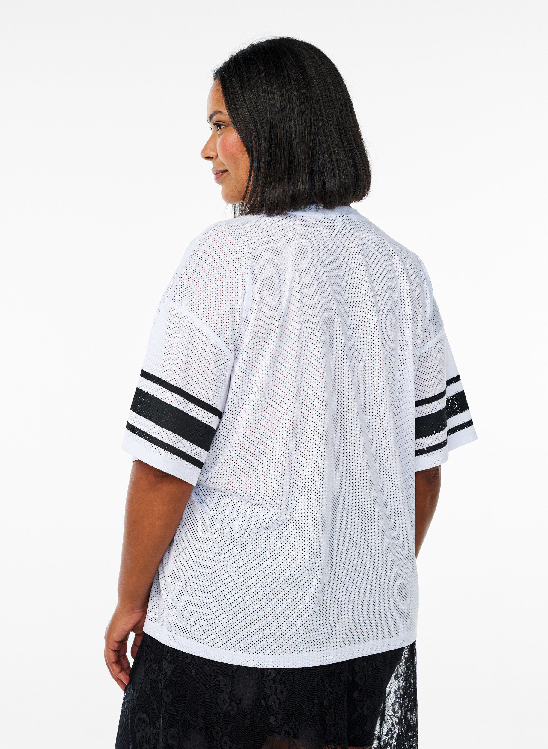 Zizzifashion Sporty T-shirt with front print, White, Model image number 1
