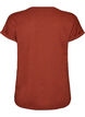 Short-sleeved cotton blend T-shirt, Red, Packshot image number 1