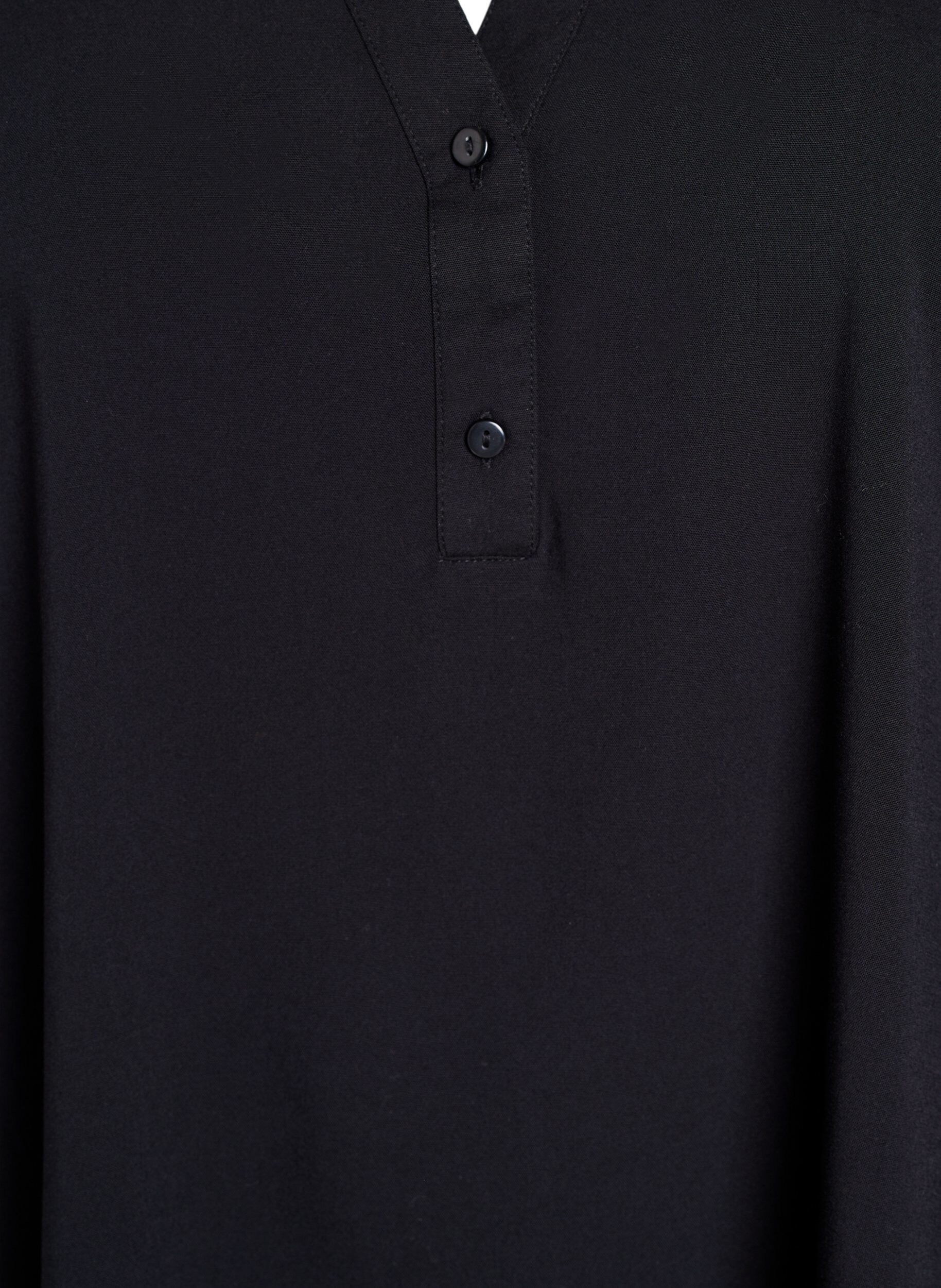 Zizzifashion Sleeveless viscose blouse, Black, Packshot image number 2