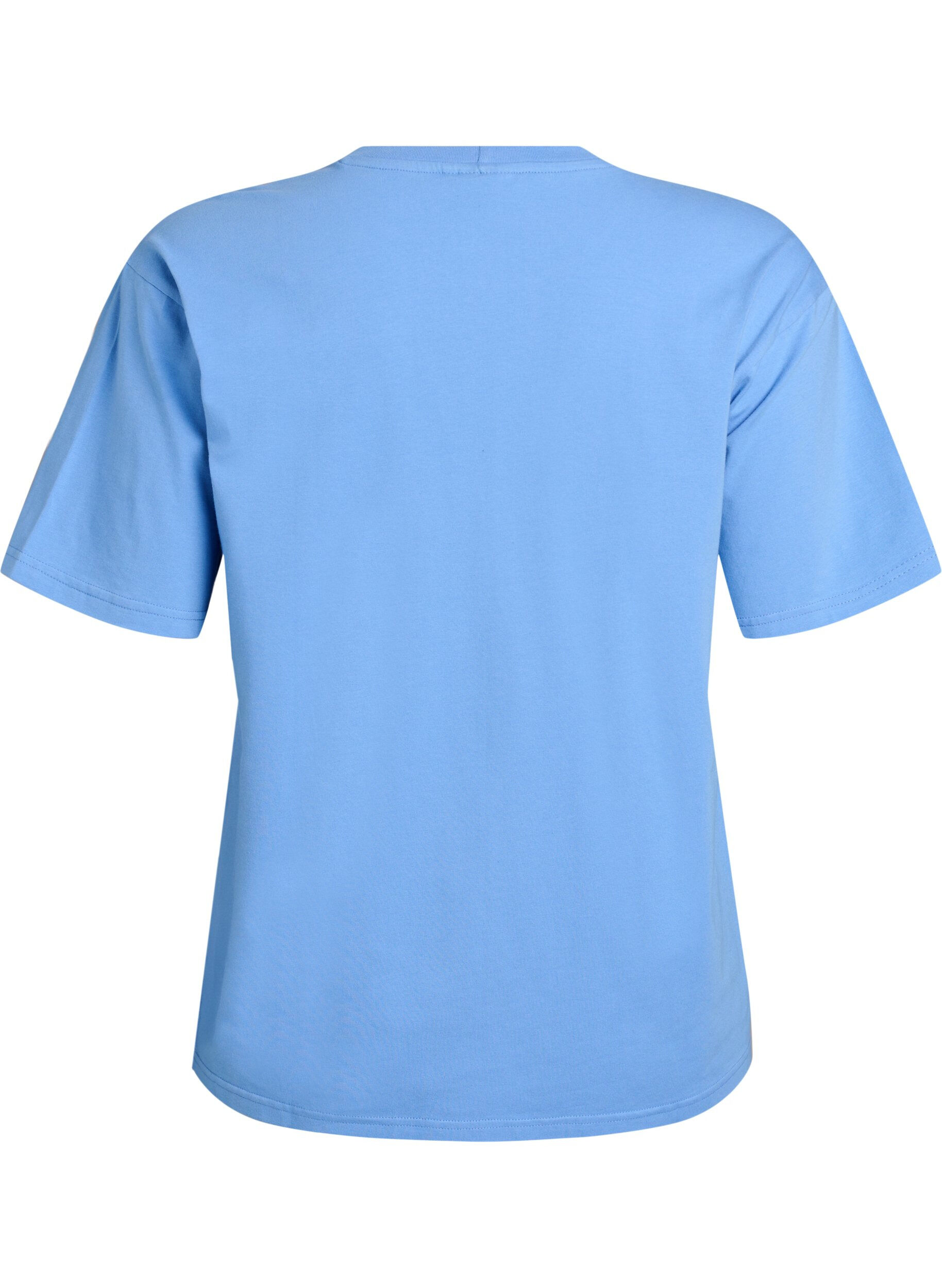 Zizzifashion Sporty t-shirt in organic cotton, Blue, Packshot image number 1