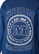 Sweatshirt with a high neck and sporty front motif, Blue, Packshot image number 2