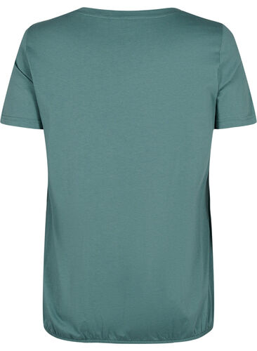 Short sleeve cotton t-shirt with elasticated edge, Sea Pine W. Life, Packshot image number 1
