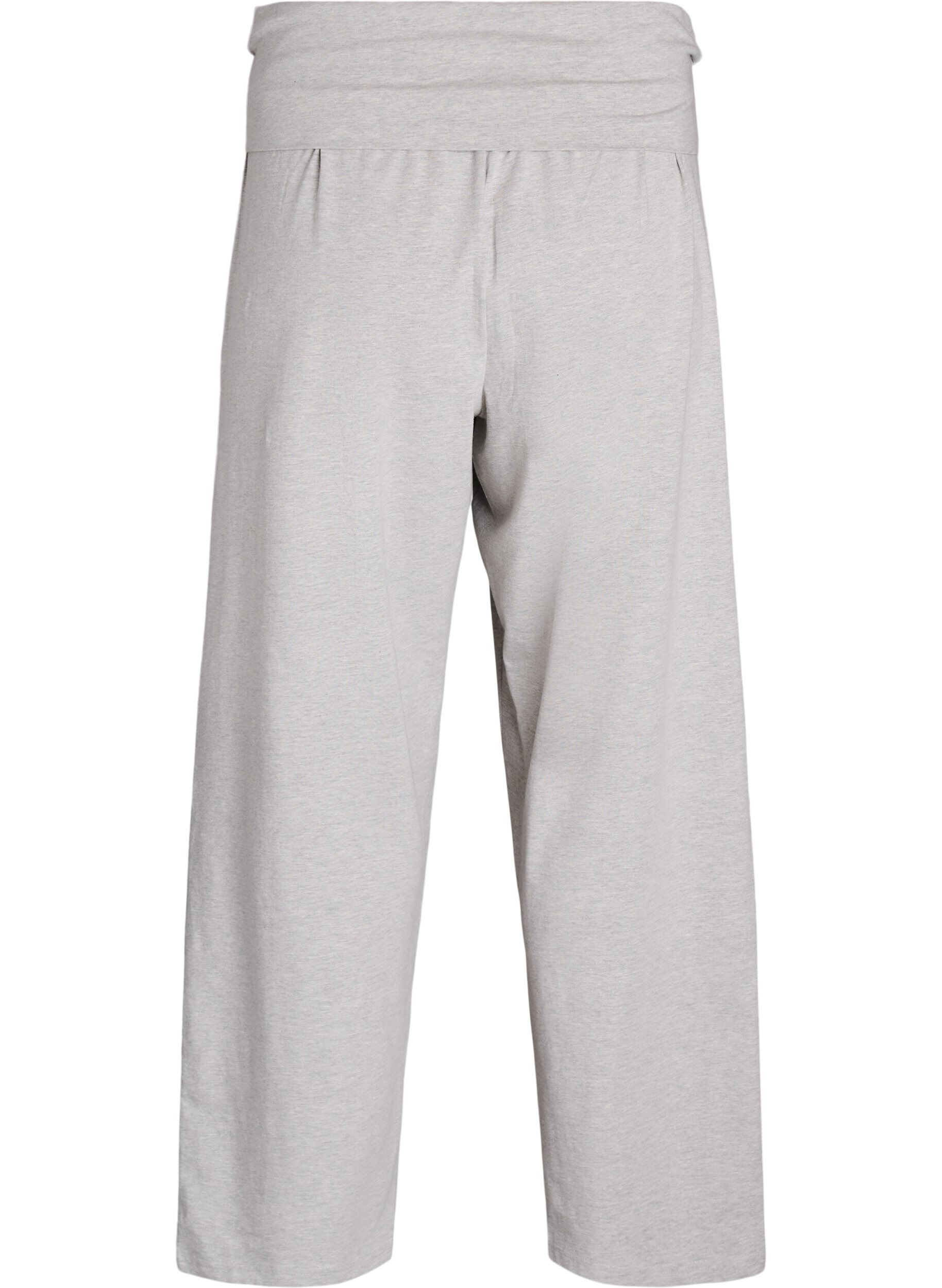 Zizzifashion Loose lounge trousers with wide waistband, Grey, Packshot image number 1