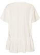 Loose tunic with crinkled texture and ruffle hem, Vanilla, Packshot image number 1