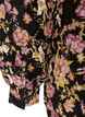 Blouse with floral print and ruffle details, Black, Packshot image number 3
