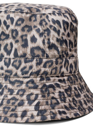 Rain hat with leopard print, Brown LEO, Packshot image number 1