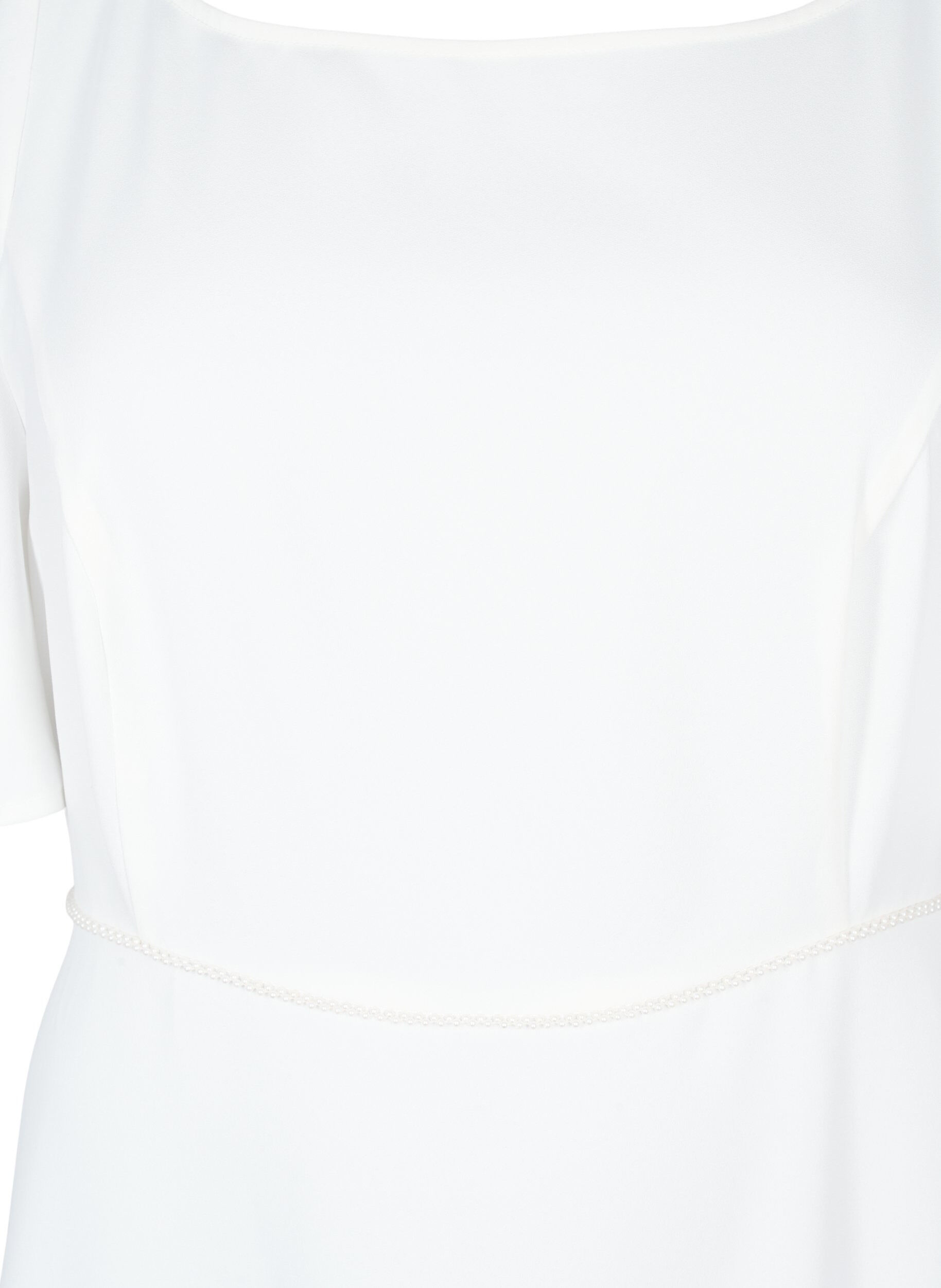 Zizzifashion Party dress with empire cut, Bright White, Packshot image number 2