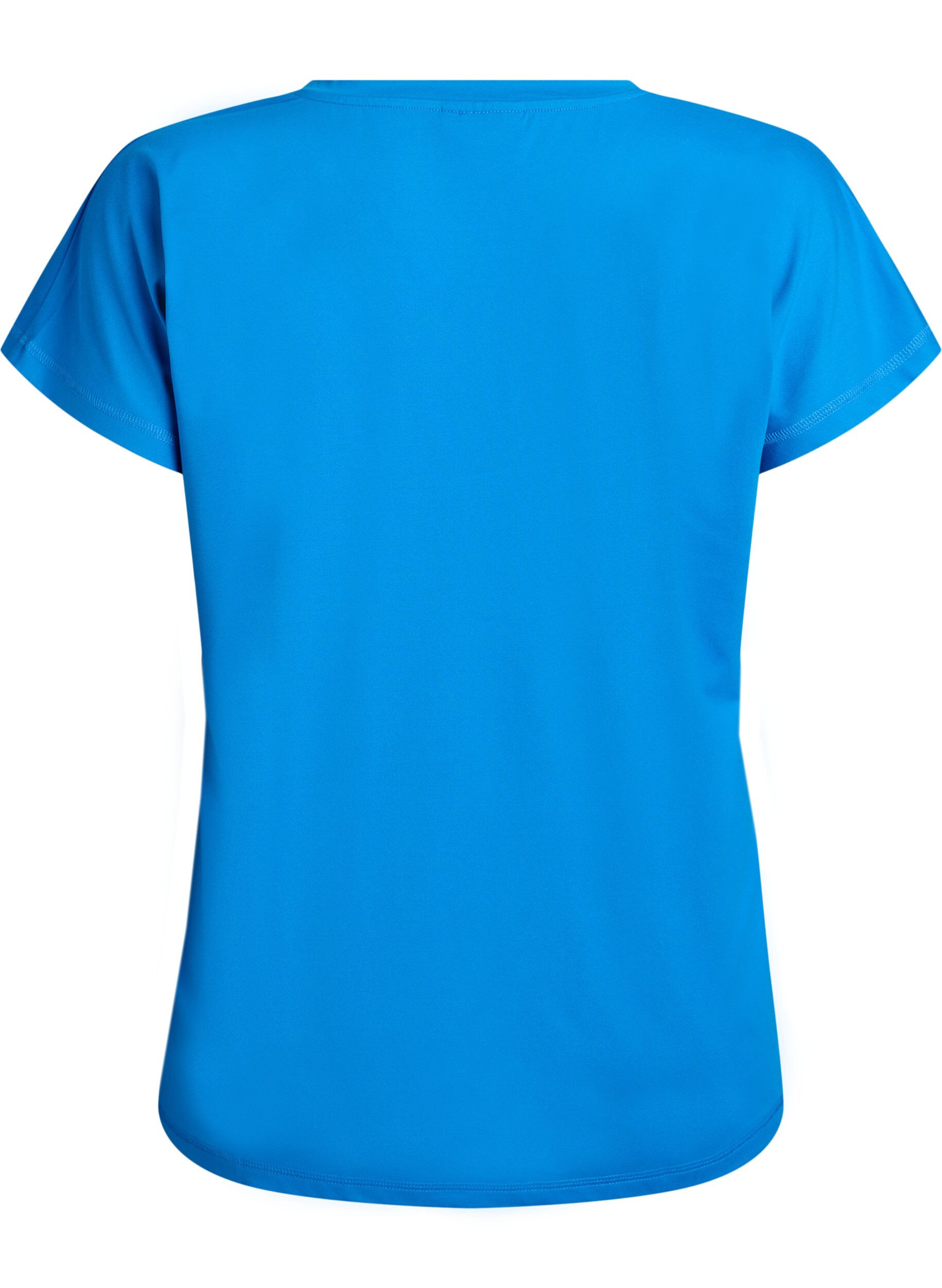 Zizzifashion Loose training t-shirt with v-neck, Blue, Packshot image number 1