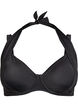 Bikini top with underwire and halterneck, Black, Packshot image number 0