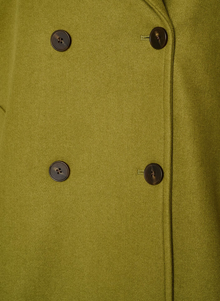 Short coat with double-breasted button closure, Green, Packshot image number 2
