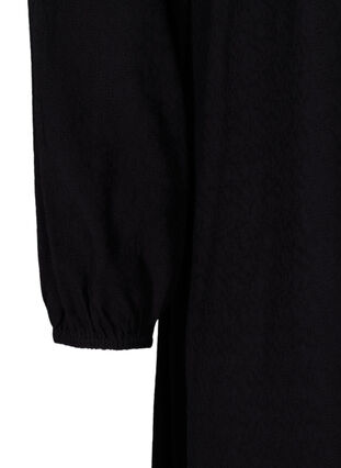 Long-sleeved viscose tunic, Black, Packshot image number 2