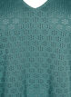 V-neck blouse with hole pattern, Sea Pine, Packshot image number 2