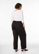 High-waisted tailored trousers with straight fit, Black, Model image number 1