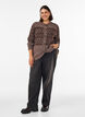 Jacquard pattern cardigan, Brown, Model image number 1