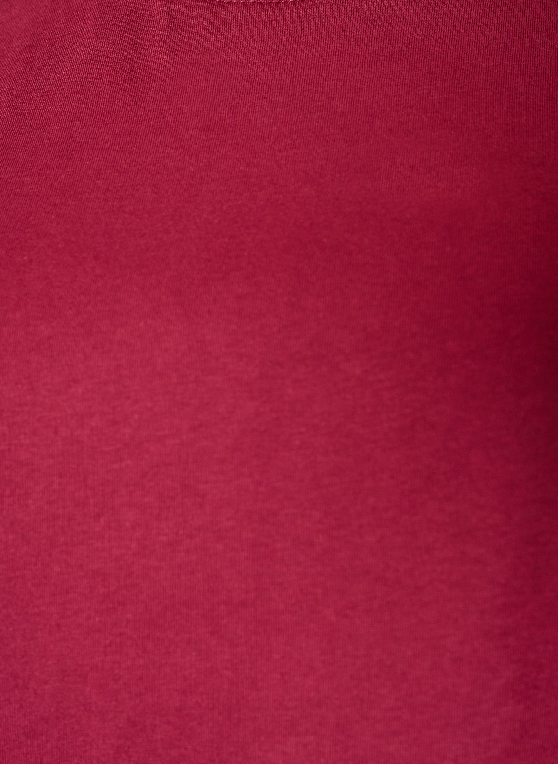 Zizzifashion T-shirt with asymmetric lace hem, Red, Packshot image number 2