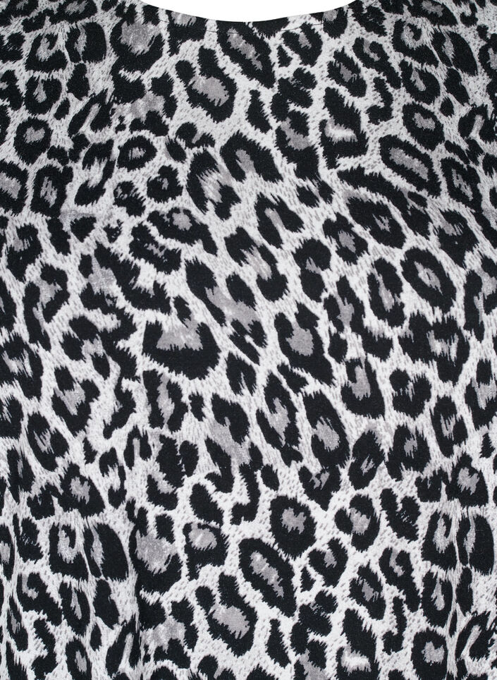 Long-sleeved blouse with leopard print, Dark Grey, Packshot image number 2