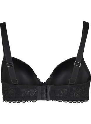Alma underwired bra with lace, Black, Packshot image number 1