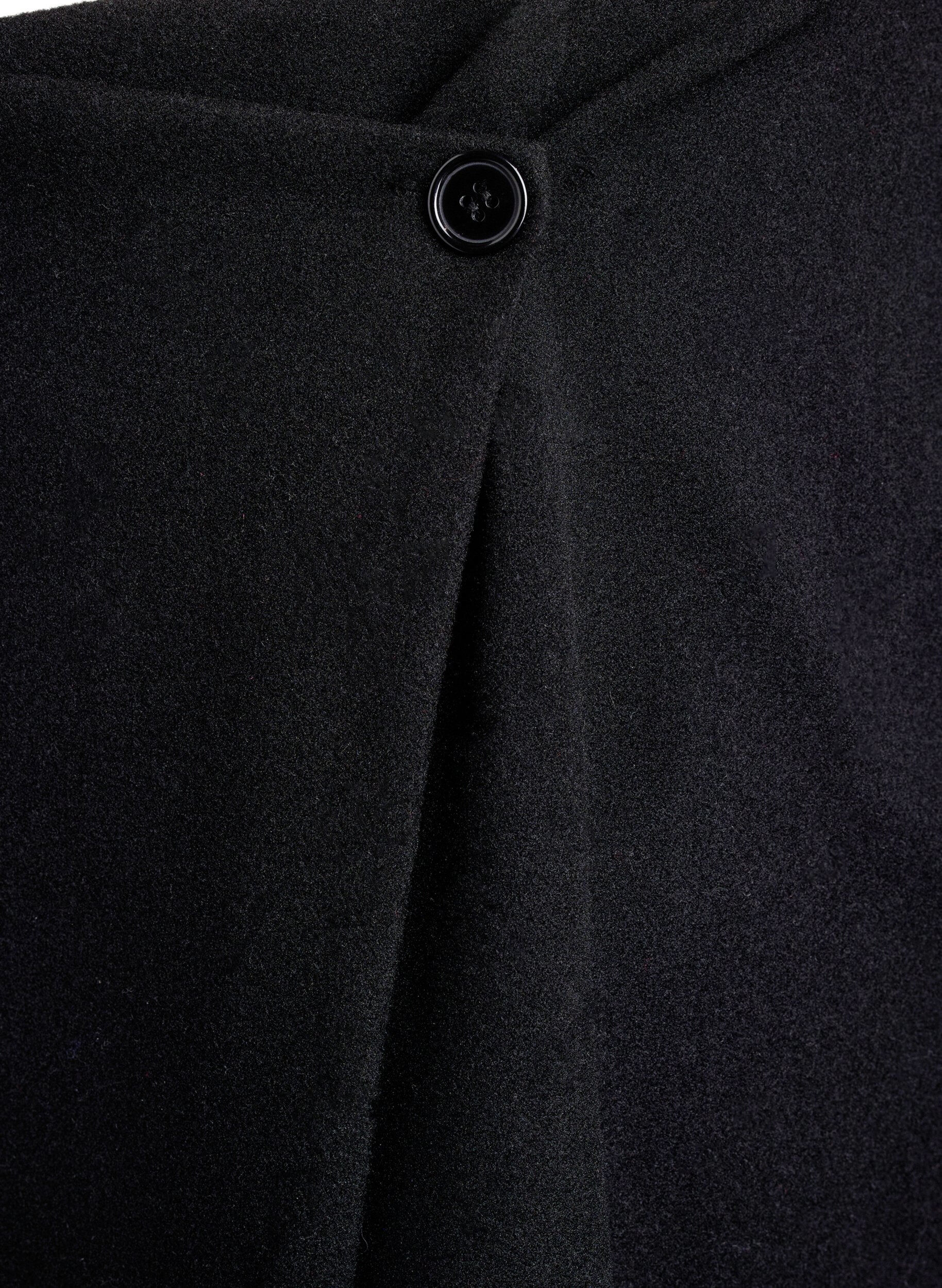 Zizzifashion Wrap mini skirt with button detailing, Black, Packshot image number 3