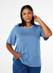 T-shirt with TENCEL™ Lyocell and stripes, Blue, Model image number 0