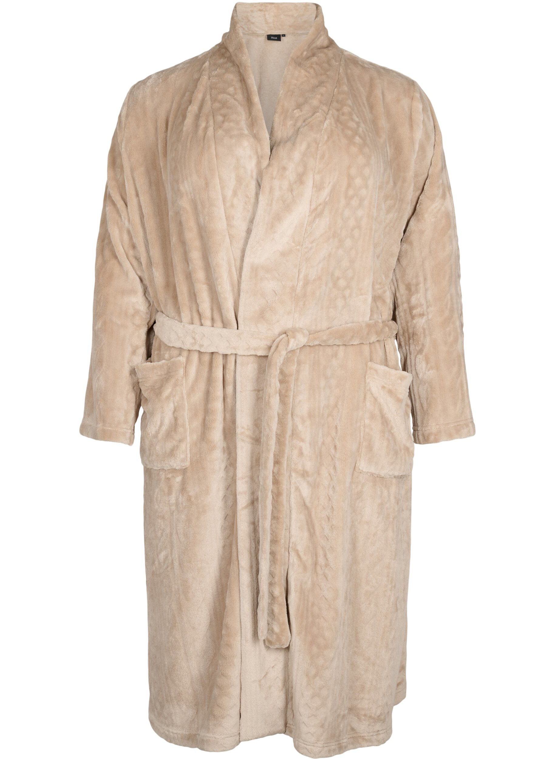 Zizzifashion Dressing gown with pockets, Natural, Packshot image number 0