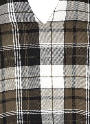 Checked viscose tunic, Army Check, Packshot image number 2