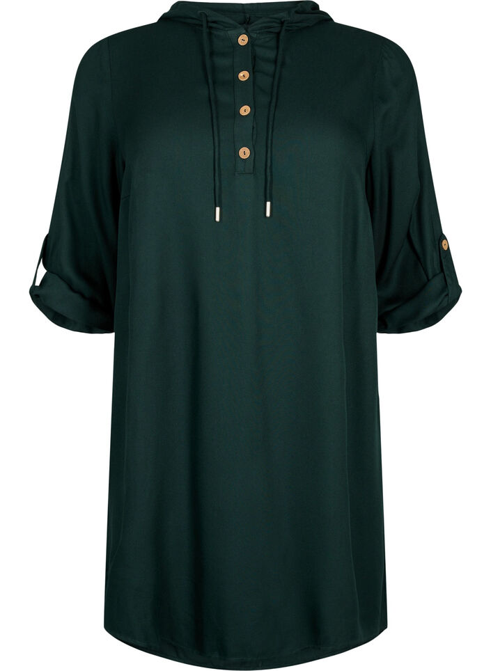 Viscose tunic with hood, Scarab, Packshot image number 0