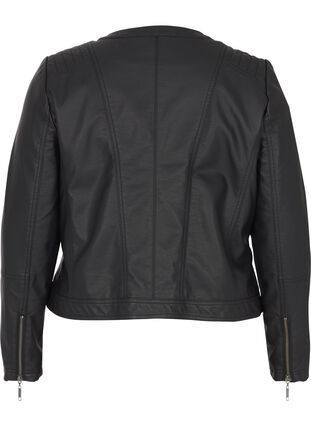 Imitation leather jacket, Black, Packshot image number 1