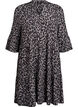 Short A-line dress with leopard print, Dark Grey, Packshot image number 0