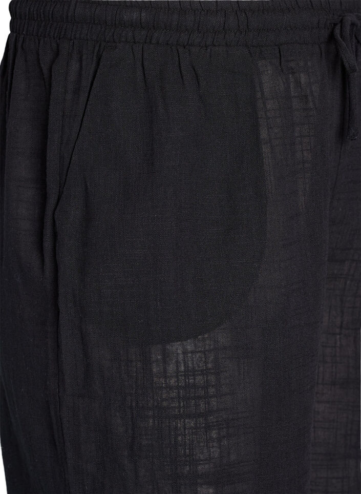 FLASH - Straight fit trousers with high waist, Black, Packshot image number 2