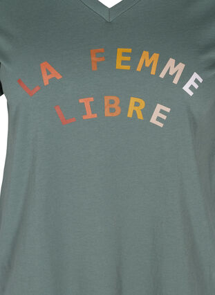 T-shirt with print, Balsam Green FEMME, Packshot image number 2