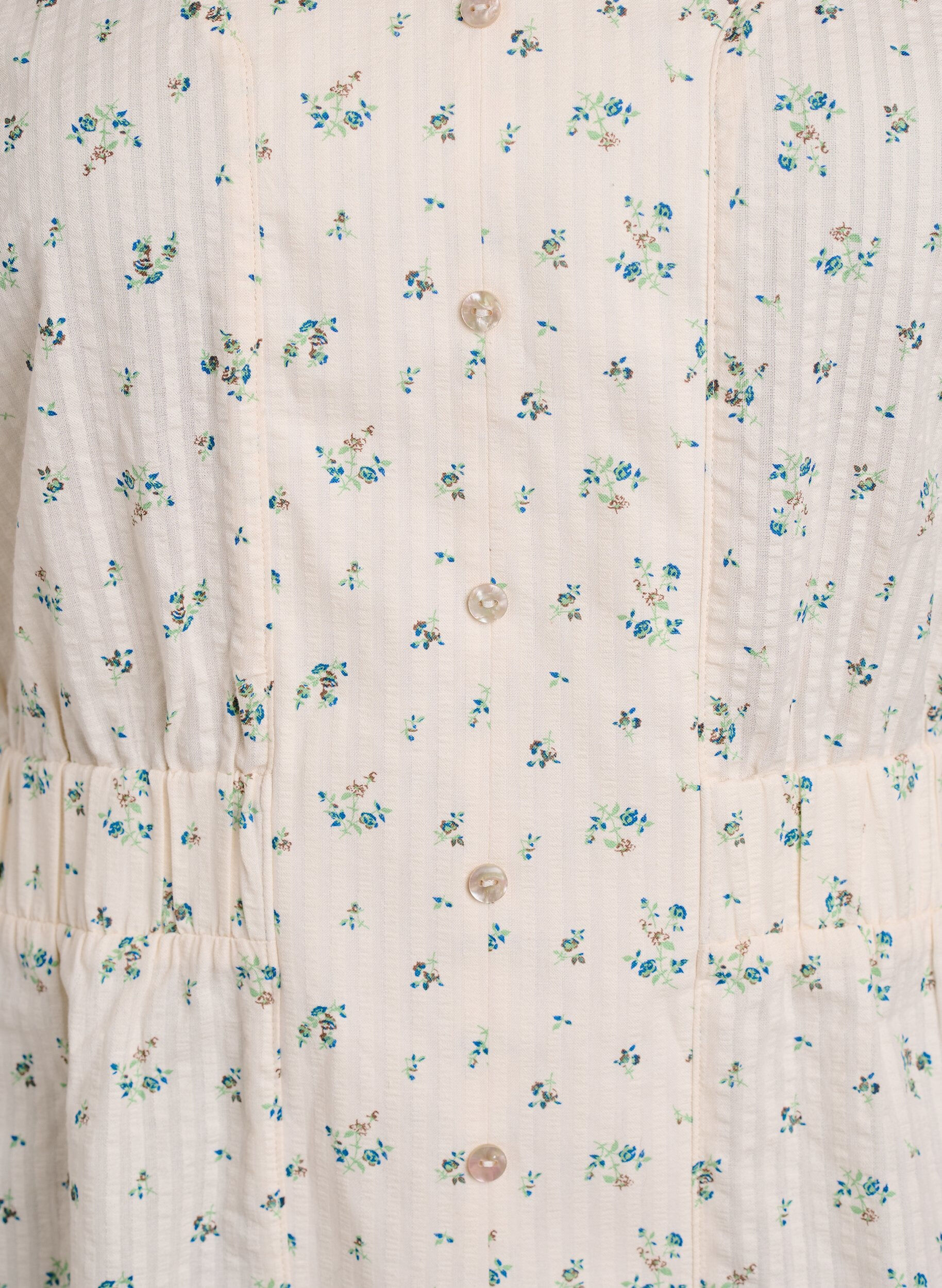 Zizzifashion Midi dress with short sleeves and a front slit, White, Packshot image number 2