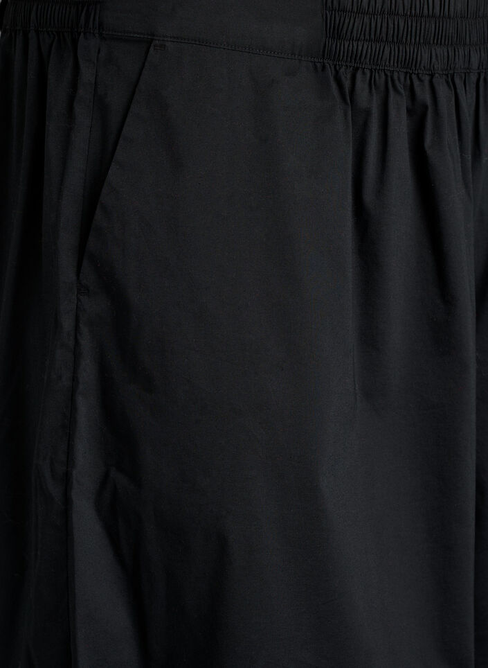 Balloon trousers with pockets and an elasticated waistband, Black, Packshot