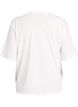 Cotton t-shirt with lace detail on the front, White, Packshot image number 1