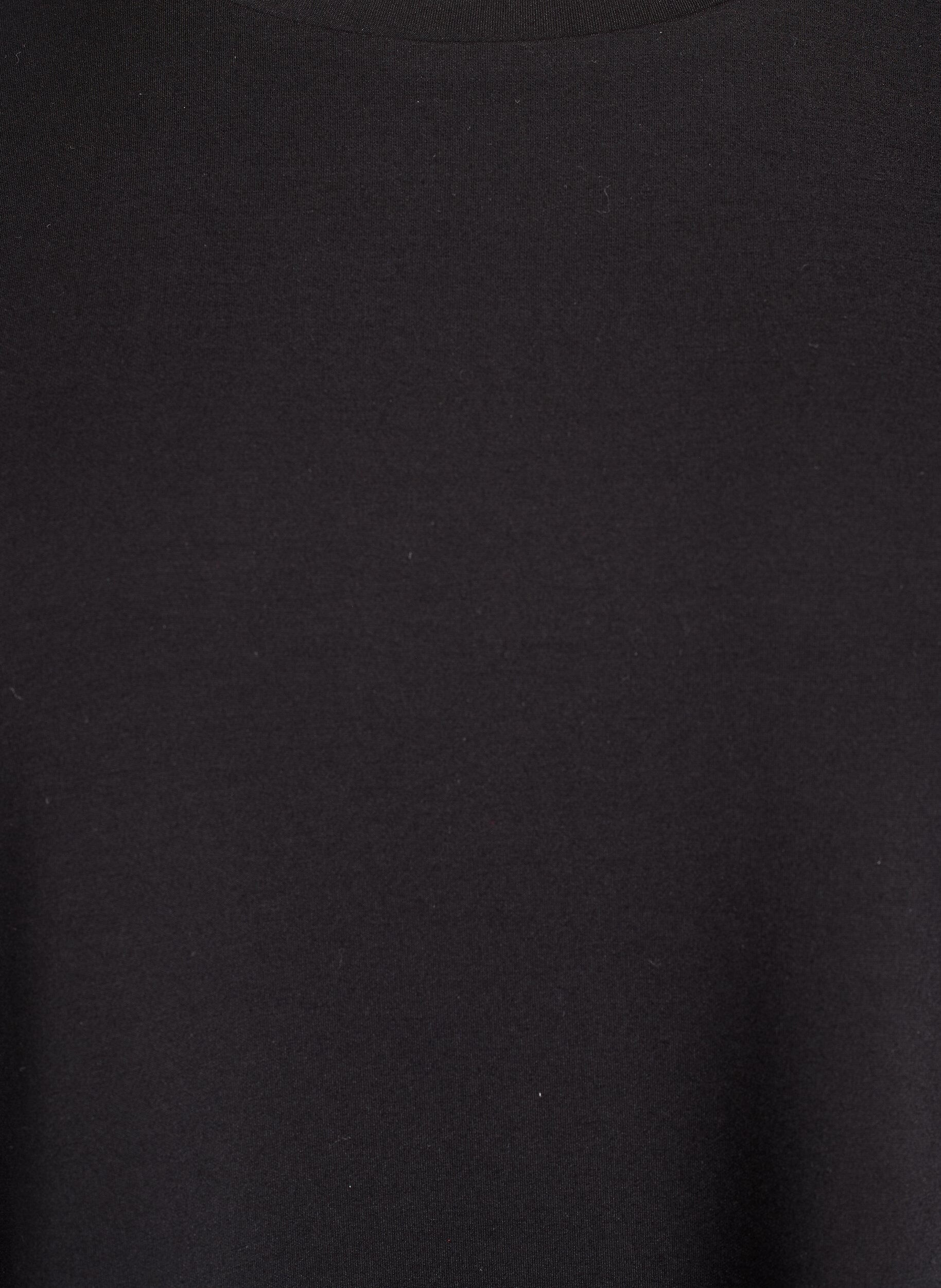 Zizzifashion Short loose-fit t-shirt in a modal blend, Black, Packshot image number 2