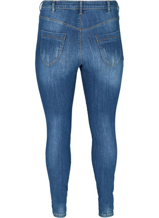 Amy jeans with wear details, Blue denim, Packshot image number 1