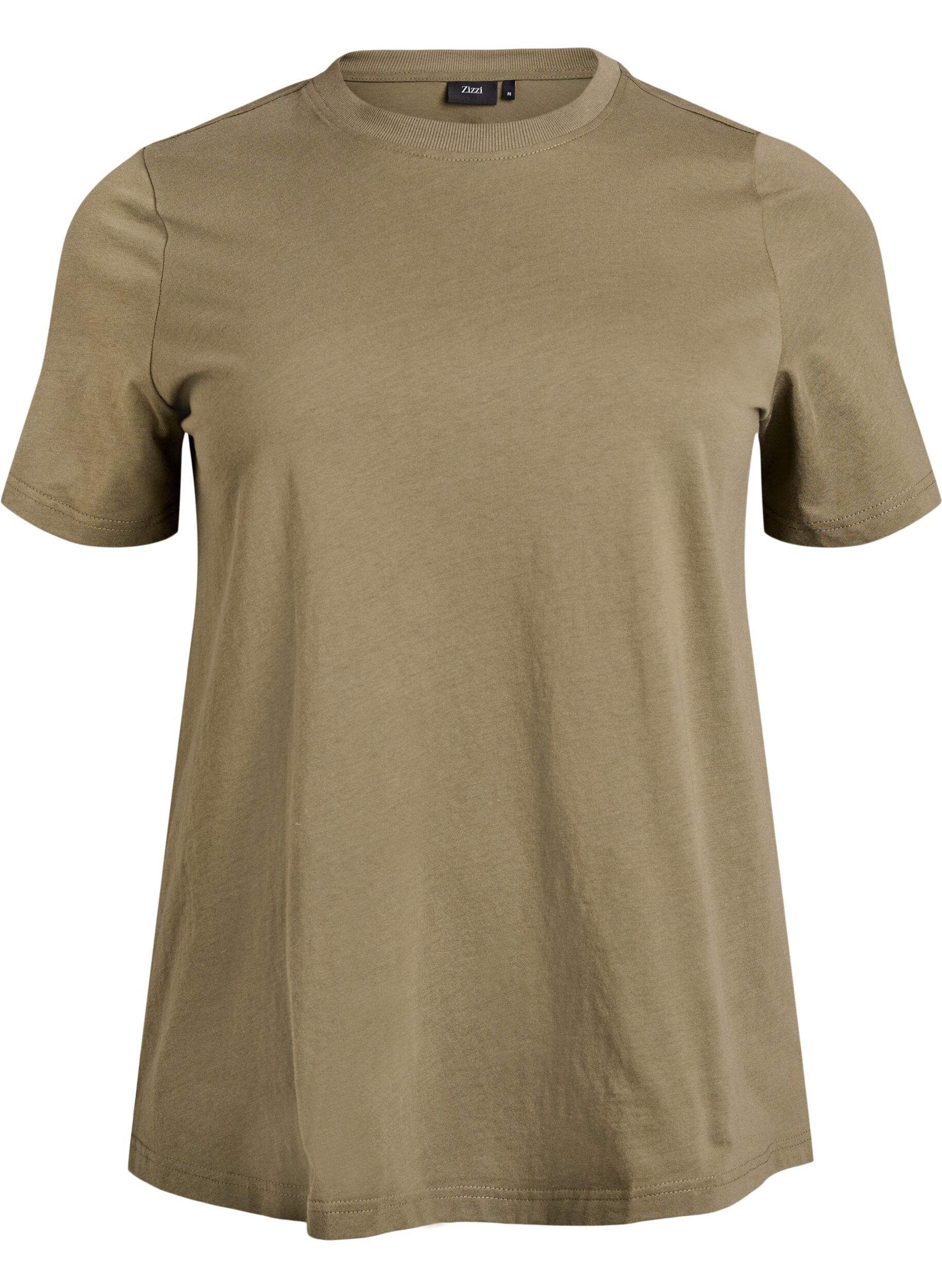Basic cotton T-shirt with round neck