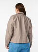 Biker jacket in faux leather, Grey, Model image number 2