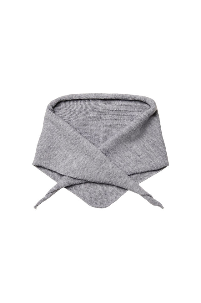 Knitted triangle scarf, Grey, Packshot