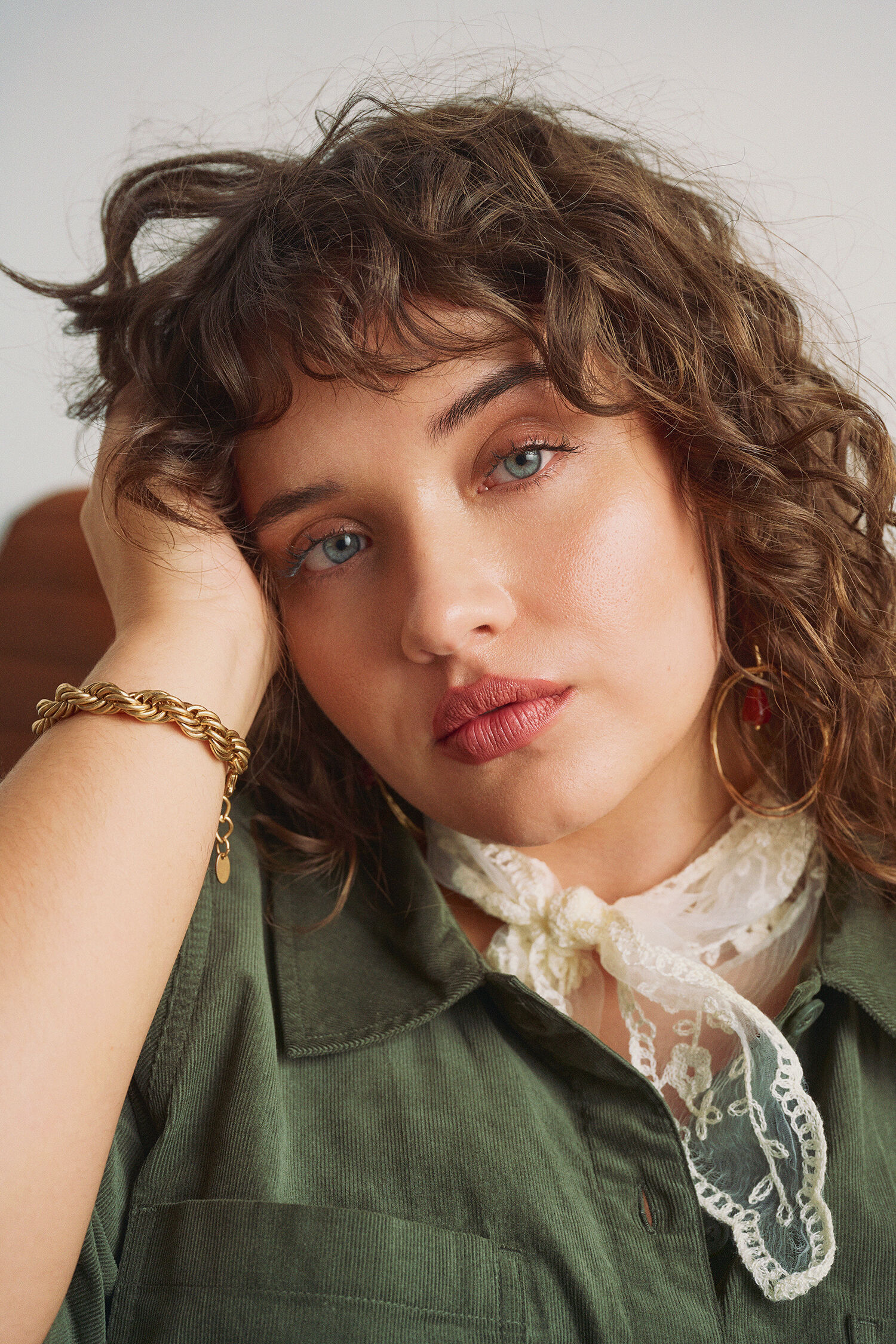 Zizzifashion Cotton velvet jumpsuit, , Model