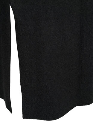Striped knit cardigan in viscose blend, Black w. Birch, Packshot image number 3